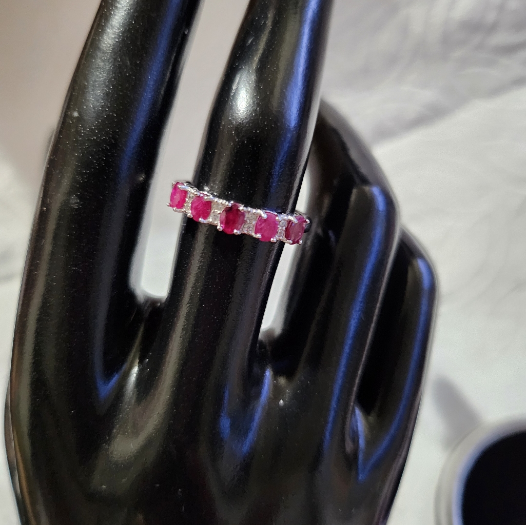Natural Pink Ruby Ring Size Adjustable
